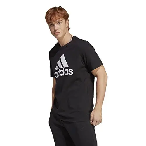 Produktbild: adidas Herren Essentials Single Jersey Big Logo Tee, Black / White, L