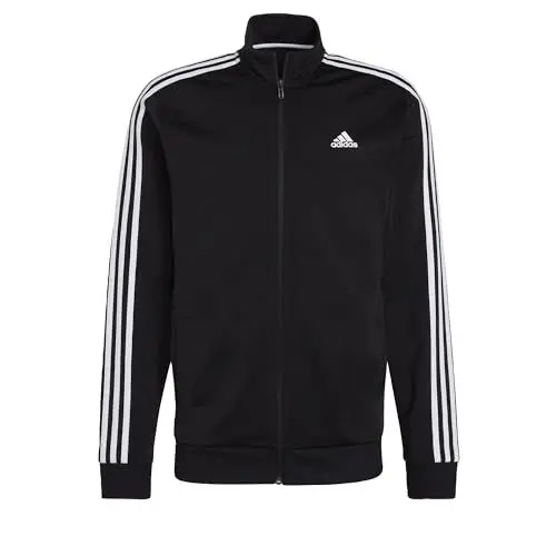 Produktbild: adidas Herren Essentials Warm-Up 3-Stripes Track Jacket, Black / White, S