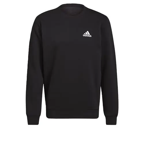 Produktbild: adidas Herren Feelcozy Essentials Fleece Sweatshirt , Black / White, S