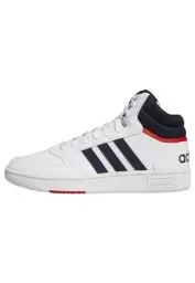 Produktbild: adidas Herren Hoops 3.0 Mid Lifestyle Basketball Classic Vintage Shoes Schuhe, Cloud White/Legend Ink/Vivid Red, 44 EU