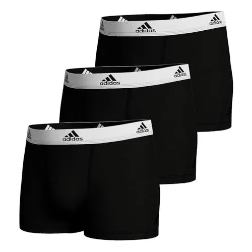 Produktbild: adidas Herren Trunk (3PK) -Active Flex Cotton 4A1M02 Unterwäsche, 006 Black, M (3er Pack)