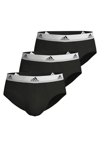 Produktbild: adidas Herren Multipack Brief (3pk) und Active Flex Cotton Slip (6 Pack) Unterwäsche, Schwarz 1, XXL