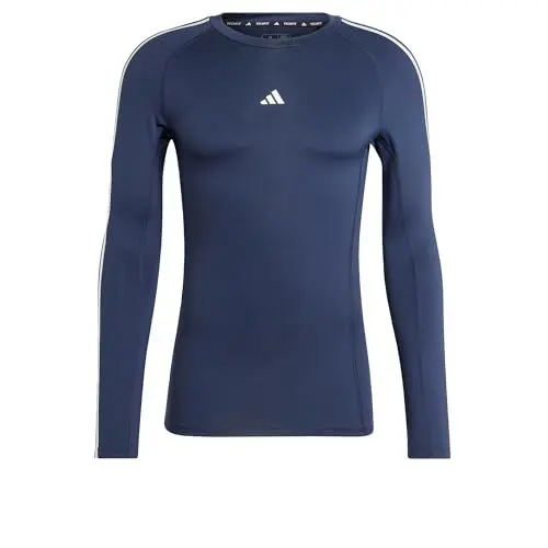 Produktbild: adidas Herren Techfit Compression Training 3-Stripes Longsleeve, Legend Ink, L