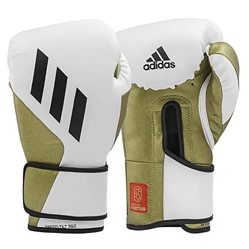 Produktbild: adidas Herren Tilt 350 Velcro Boxhandschuhe, weiß/gold, 14 oz EU