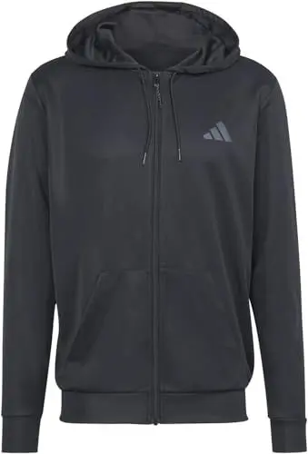 Produktbild: adidas Herren Train Essentials Seasonal Full-Zip Hoodie, Black, M