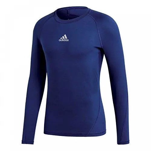 Produktbild: adidas Unisex Kinder Alphaskin Longsleeve Funktions Shirt, Dark Blue, 68-86 EU