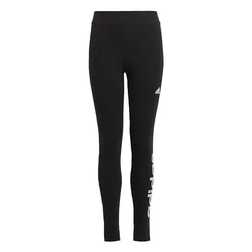 Produktbild: adidas Mädchen Essentials Linear Logo Cotton Tights, Black / White, 9-10 Years