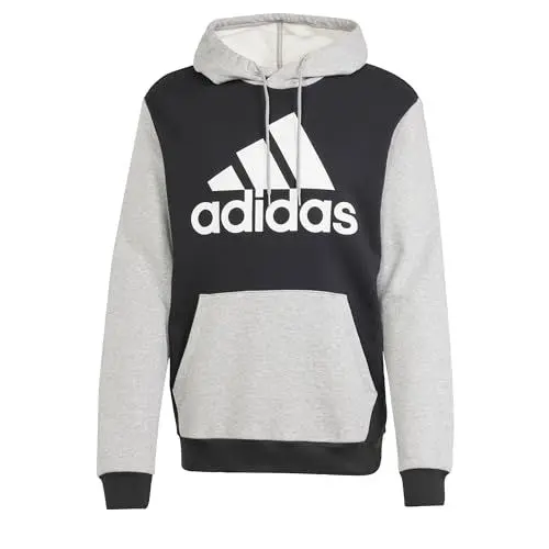 Produktbild: adidas Herren Essentials Fleece Big Logo Hoodie Kapuzensweat, Black/Medium Grey Heather, M