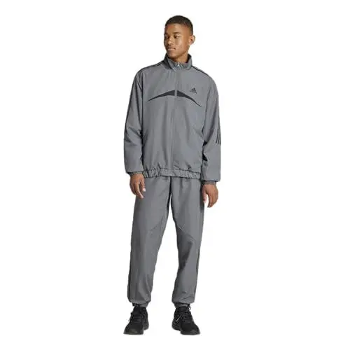 Produktbild: adidas Herren Sportswear Woven Chevron Track Suit Trainingsanzug, Grey Five, L