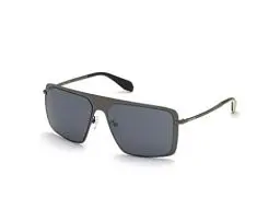 Produktbild: adidas Originals OR0036 Herren-Sonnenbrille, Filigrane und Leichte Freizeit-Sonnenbrille, Navigator-Brillenglasform, Verspiegeltes Rauchglas, Glänzendes Anthrazit