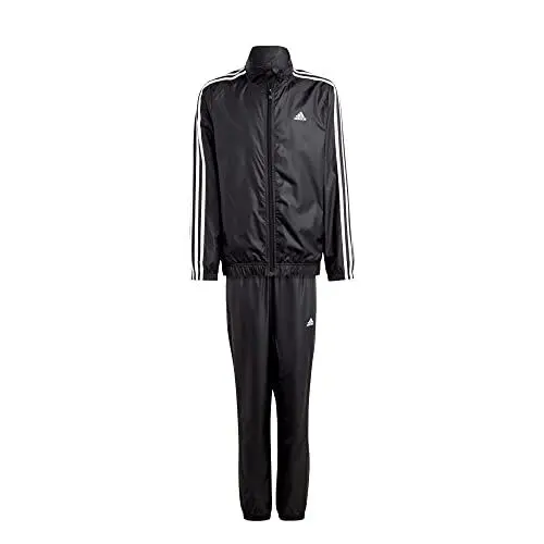 Produktbild: adidas Unisex Kinder Essentials 3-Stripes Woven Track Suit, black/mgh solid grey, 15-16 Years