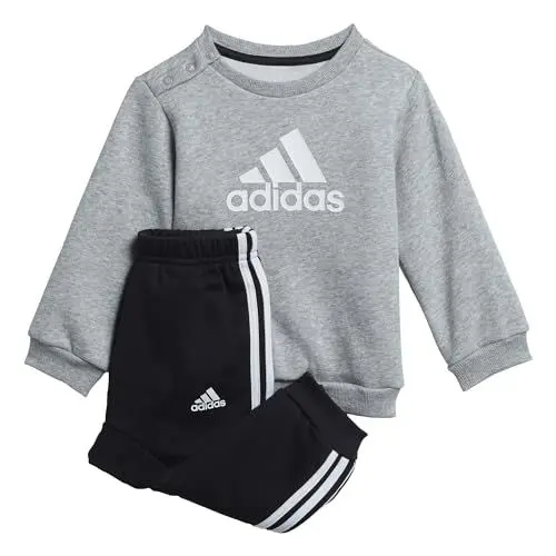 Produktbild: Adidas H28835 I BOS LOGO JOG Baby set unisex-baby Top:medium grey heather/white Bottom:BLACK/WHITE 1218