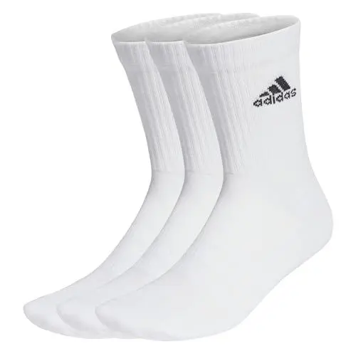Produktbild: adidas Unisex Kinder Cushioned Crew Socks 3 Pairs, White / Black, 2-3 Years