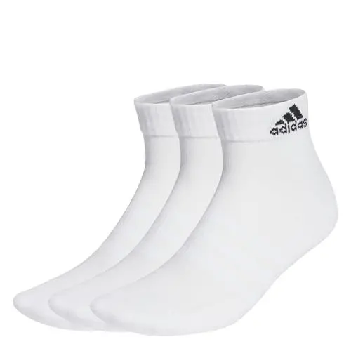 Produktbild: adidas Unisex Cushioned Sportswear Ankle Socks 3 Pairs, White / Black, 4.5-6