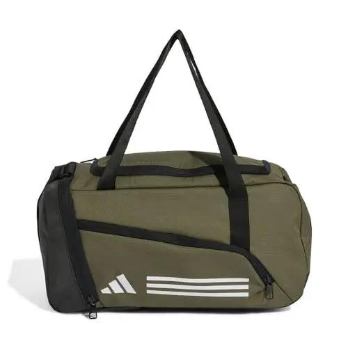 Produktbild: adidas Unisex Essentials 3-Stripes Duffel Bag, Olive strata/White, XS