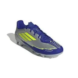 Produktbild: adidas Unisex F50 Club Football Boots FG/MG Fußballschuhe, Silver met./solar Yellow/Lucid Blue, 44 2/3 EU