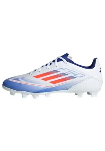 Produktbild: adidas Unisex F50 Club Football Boots Flexible Ground Fußballschuhe, Cloud White/Solar Red/Lucid Blue, 44 2/3 EU
