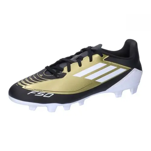 Produktbild: adidas Unisex F50 Club Messi Football Boots Flexible Ground Fußballschuhe, Gold/Footwear White/Carbon Black, 44 2/3 EU