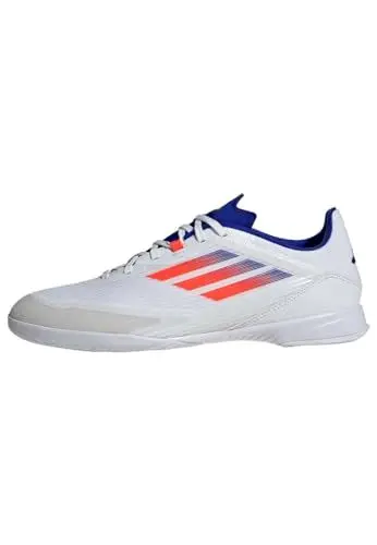 Produktbild: adidas Unisex F50 League Football Boots Indoor Fußballschuhe, Cloud White/Solar Red/Lucid Blue, 42 EU