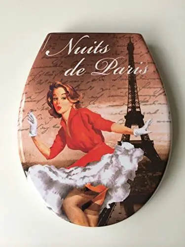 Produktbild: ADOB Design WC Sitz Nuits de Paris Klobrille Klodeckel Toilettendeckel aus Duroplast, Absenkautomatik, Softclose, zur Reinigung abnehmbar, 59834