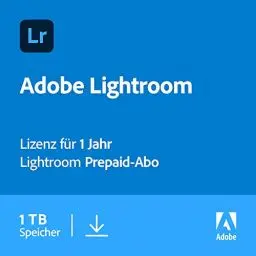 Produktbild: Adobe Lightroom 1TB |KI-gestützter Foto-Editor |1 Jahr | PC/Mac | Digital Download