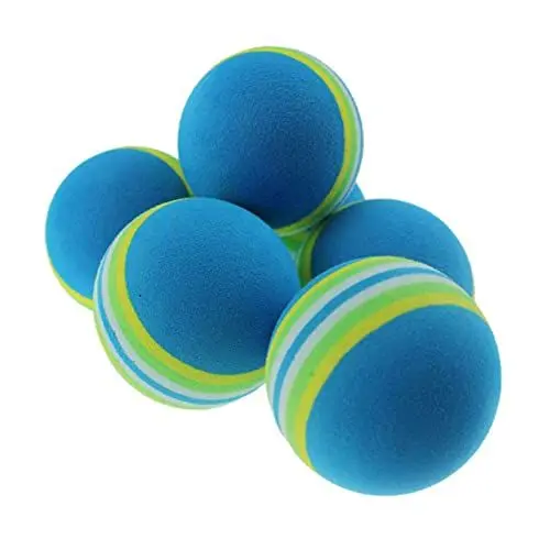 Produktbild: ADOCARN 12stücke Regenbogen-Eva-bälle Trainingsbälle Für Innen-Training Blau Schwammbälle Für Übungszwecke