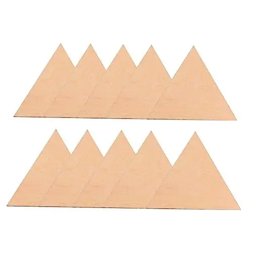 Produktbild: ADOCARN 15St Dreieckige Holzspäne holzarbeiten woodwork Holzornamente Holzstücke DIY-Handwerk DIY-Kunsthandwerk handgemachtes Etikett etiketten bastel holzhandwerk dreieckige holzscheiben