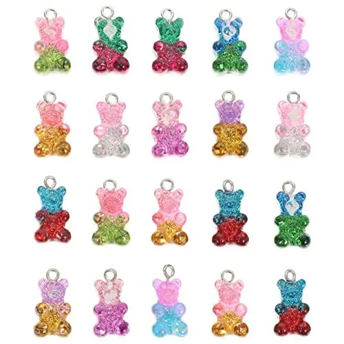 Produktbild: ADOCARN 30st DIY Zubehör Anhängeranhänger Tieranhänger Zur Schmuckherstellung Schmuckzubehör Charms Strass-anhänger Armbandanhänger Armbänder Zirkonia-Charme 3D Harz Ohrringe Strasssteine