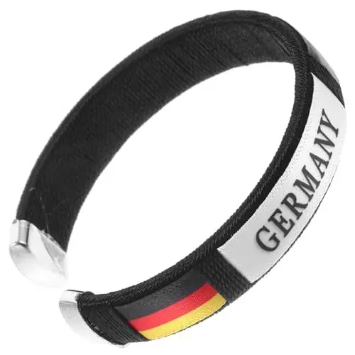 Produktbild: ADOCARN Fan-Armband Sport Fußballzubehör Bands Männer Armbänder, Band, Armband Stolz armbänder für veranstaltungen Flaggen-Design-Armbänder deutschland armband stoff stoffarmband Schleife