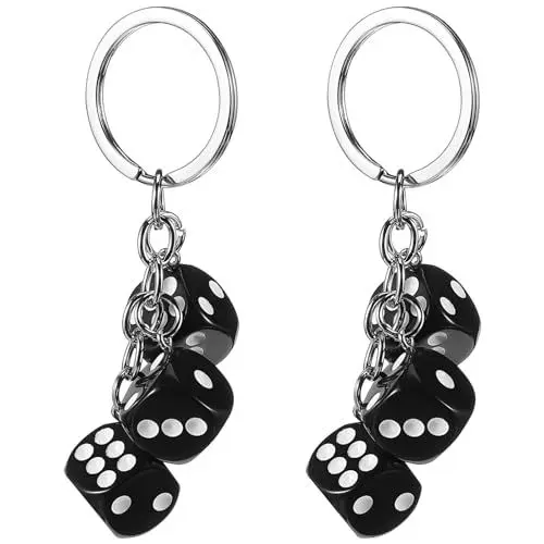 Produktbild: Adorainbow 2 Stück Würfel-Schlüsselanhänger Würfel-Charm-Schlüsselanhänger Süßer Schlüsselanhänger Kreative Schlüsselanhänger Taschenanhänger-Schlüsselanhänger Für Jungen