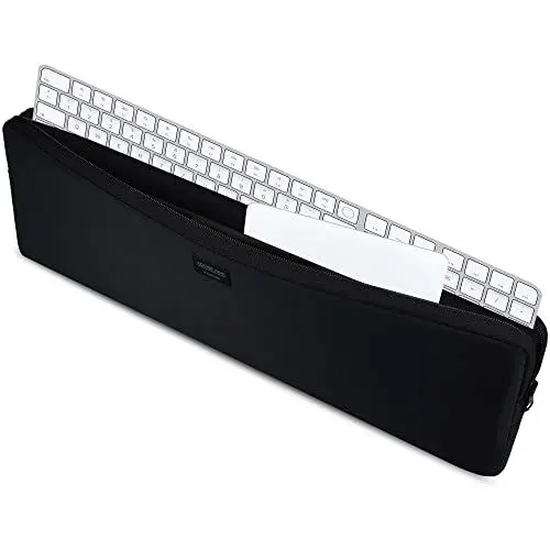 Produktbild: Adore June Hülle Keeb Combine kompatibel mit Magic Keyboard mit Ziffernblock und Magic Trackpad 2, Hochwertige Tastatur-Tasche aus robustem Material, Schwarz