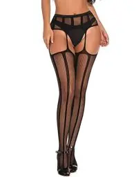 Produktbild: Adove Sexy Strapsstrümpfe Schwarz Für Damen Strapse Mit Strümpfe Und Halter