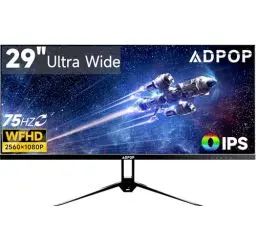 Produktbild: ADPOP 29 Zoll Computer Monitor Ultrawide, IPS Bildschirm WFHD 2560 x 1080 75Hz 21:9 Display für Home Office Gaming, FreeSync, HDMI, DP, HDR Low Blue Light, Integrierte Lautsprecher, VESA Montierbar