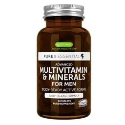 Produktbild: Advanced Multivitamin Tabletten für Männer, 21 Vitamine & Mineralien, angereichert mit Lycopin, Vitamin D, methyliertem B6 und B12 für Energie, Langzeitformel, 60 Tabletten, von Igennus