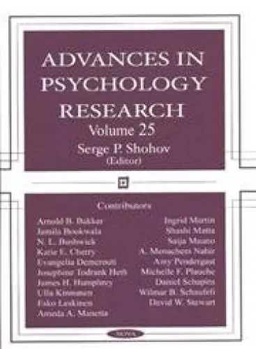 Produktbild: Advances in Psychology Research: Volume 25