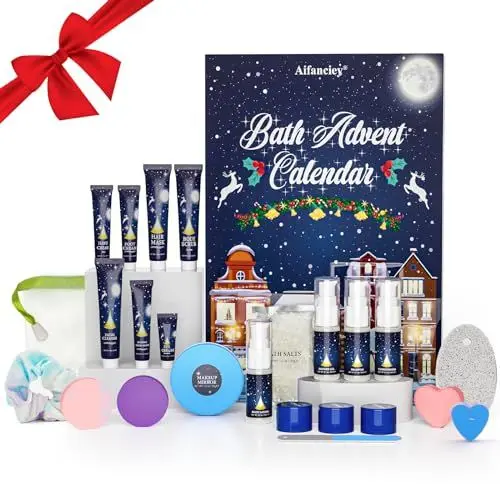 Produktbild: Adventskalender 2024 Adventskalender Frauen&Mädchen Mit 24 Bade-, Körperpflege Und Accessoires Produkten Adventskalender Duschgel für freundin, Für Eine Abwechslungsreiche Und Verwöhnende Adventszeit
