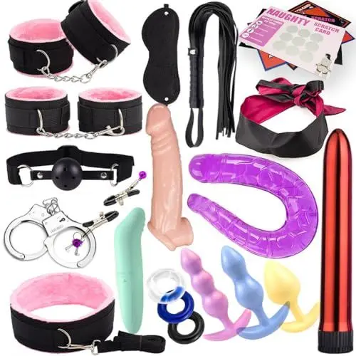 Produktbild: Adventskalender 2024 BDSM Sex Toys Kits de Bondage SM Sex Restraints Gode Anal 23Pièces Sex Toys Gode Anal Gonflable Avec Pompe Buttplug Anal Gode Penis Ring Plug Anal Grossier Parfait