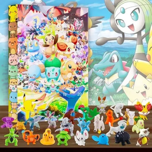 Produktbild: Adventskalender 2024 Kinder, Kalender Adventskalender, Adventskalender Kinder mit 24 Stück Anime Figure, Weihnachtskalender, Adventskalender 2024 Figuren