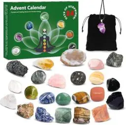 Produktbild: Adventskalender 2024 Kinder für Kristall - 24 Tage Weihnachtskalender Countdown mit Natürlichen Edelsteine, Wissenschaftliches Weihnachts Geschenke für Jungen, Mädchen und Geologie Enthusiasten