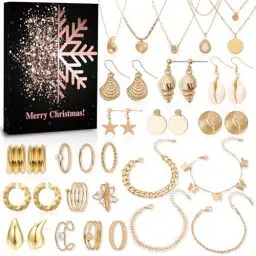 Produktbild: Adventskalender 2024 Mädchen Frauen, Adventskalender Schmuck Weihnachtskalender 24 Überraschungen Armband Halskette Ohrringe, Damen Schmuck Set, Weihnachtsgeschenke für Frauen Mädchen Teenager Kinder