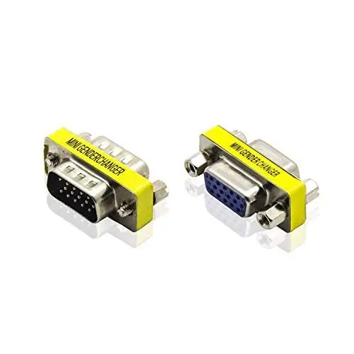 Produktbild: ADWITS HD15 VGA SVGA Buchse auf Buchse, Stecker auf Stecker Mini Gender Changer Koppler Adapter, 15 Pin Konverter für PC Video Computer TV Projektor