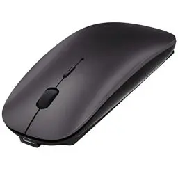 Produktbild: AE WISH ANEWISH Bluetooth Maus fur Laptop/iPad/iPhone/Mac (iOS 13.3.2 und höher) / PC/Tablet, Wiederaufladbare Leise Mini Maus für Windows/Linux, 3 DPI Einstellbar Grau