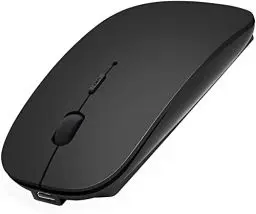 Produktbild: AE WISH ANEWISH Bluetooth Maus fur Mac/iPad/iPhone/PC/Computer, wiederaufladbar geräuschlos Mini Kabellose Maus für Windows/Linux/Android, 3 DPI Einstellbares Bluetooth 5.0 Black