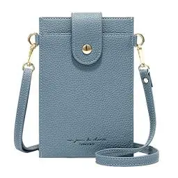 Produktbild: Aeeque Handy Umhängetasche Damen, Handytasche zum Umhängen Leder,Crossbody Phone Tasche mit Kartenfächer Geldbörse Portemonnaie Kompatible mit iPhone 13 Pro max iPhone 13 mini iPhone 13 - Blau