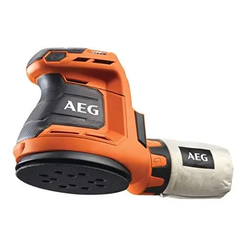 Produktbild: AEG 18 V PRO18V Akku-Exzenterschleifer BEX18-125-0 (Schleifteller-Ø 125 mm, Schwingzahl 0-22.000 min-1, Staubabsaugung, inkl, 1 x Schleifpapier, 1 x Staubbeutel, ohne Akku & Ladegerät, im Karton)