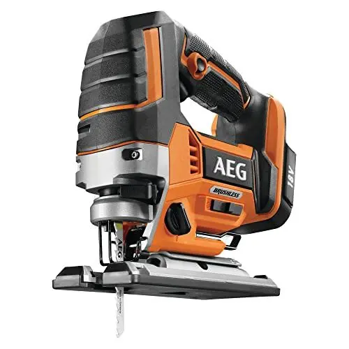 Produktbild: AEG 18 V PRO18V Brushless Akku-Stichsäge BST18BLX-0 (Hublänge 25,4 mm, max. Schnitttiefe Holz 135 mm, 4-fach Pendelhub, Gehrungsschnitte bis 45°, inkl, 1 x Sägeblatt, ohne Akku & Ladegerät, im Karton)