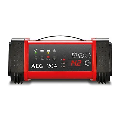 Produktbild: AEG 97025 Mikroprozessor Batterie Ladegerät LT 20 Ampere für 12/24 V, 9-stufig, Power-Supply, automatischer Temperaturausgleich, Schwarz/Grau