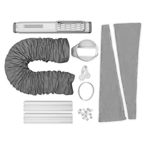 Produktbild: AEG AWK04 Premium Window Kit (Leicht zu installieren, Fensterabdichtungs-Set, ausziehbar, erweiterbar, Textildichtung, passend für alle portablen Klimageräte mit 15cm Schlauchdurchmesser