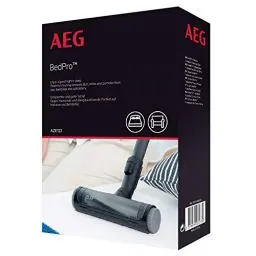 Produktbild: AEG AZE123 Matratzendüse für VX3-7, LX4-7 (Reinigung von Betten, Sofas und Bettwäsche, saugstarke Bürstenrolle für Staub & Fusselaufnahme, gegen Hausstaub, Milbenkot und Hautschuppen, schwarz)