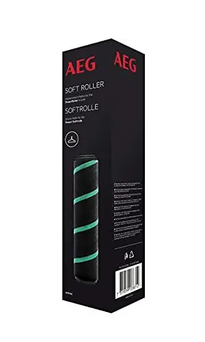 Produktbild: AEG AZE148 Ersatzrolle für Power-Softrolle AZE137 (Einsatz für Bodendüse, ideal für Hartböden, Poliereffekt, weiches Material, schonende Reinigung, passend für AZE137, schwarz)